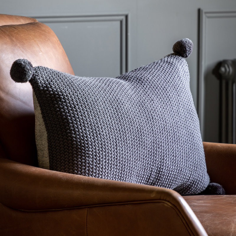 Sekhmet Rectangular Lumbar Cushion Cover, Grey