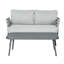 Causeuse et table, cadre durable résistant à la rouille, coussins en mousse haute densité confortables, housses hydrofuges-282206985