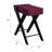 Black And Burgundy Rectangular Side Table With Charging Function, Single Drawer Pull, Leg Design, Kd Drawer, Glide Side, Wooden 24 In Tall Accent Burgundy, Shape, 1 Storage, Legs, Manual-close-727618486