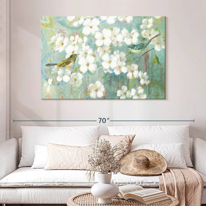 Harnek printemps rêve bleu sarcelle, H 32 po x l 48 po