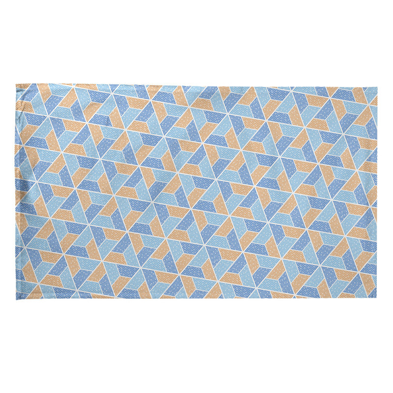 Mcguinness Tea Towel Kitchen Towel, Poly Twill, Orange/Blue