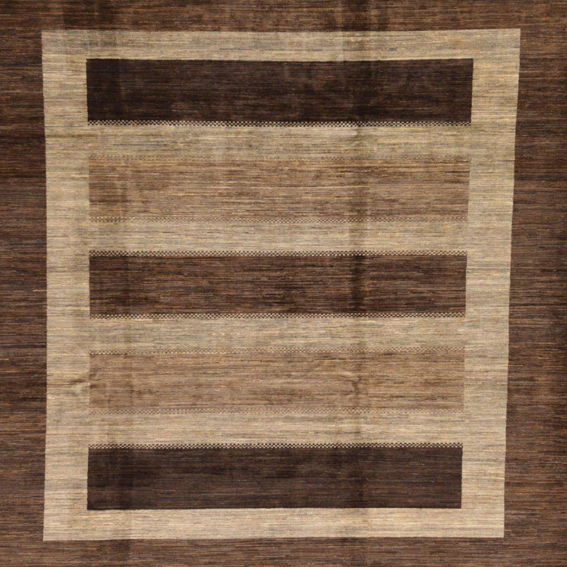 Tapis décoratif multicolore à motif abstrait, Carré 3 pi