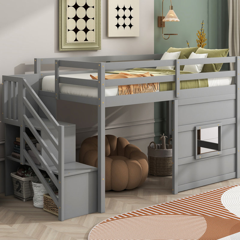 Jawaan Upholstered Platform Storage Bed, Gray