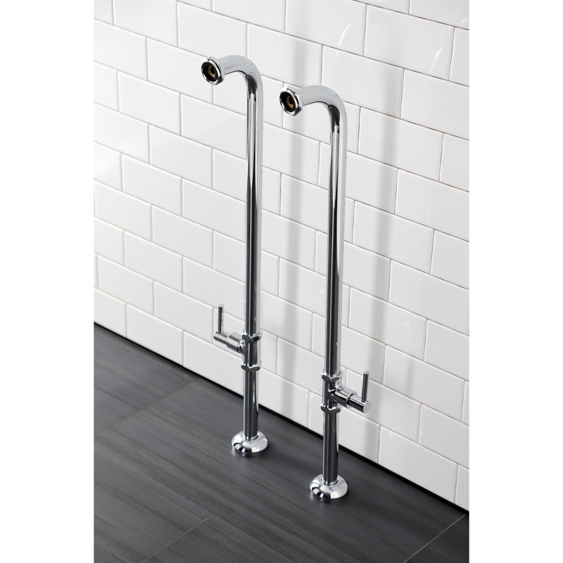 Conduite d'alimentation de baignoire autoportante Concord, Chrome poli