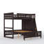 Lit superposé simple en bois avec six tiroirs Ekansh-1240443801