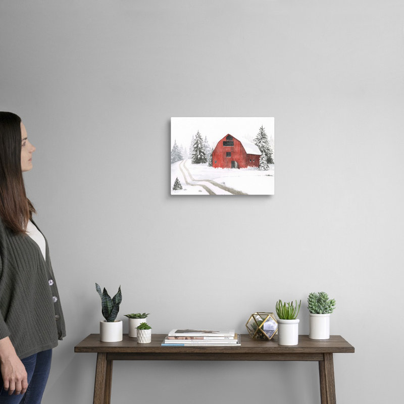 Reproduction d’art sur toile Evergreen Farm I par Grace Popp, H 12 po x l 16 po x P 1,25 po, Toile tendue