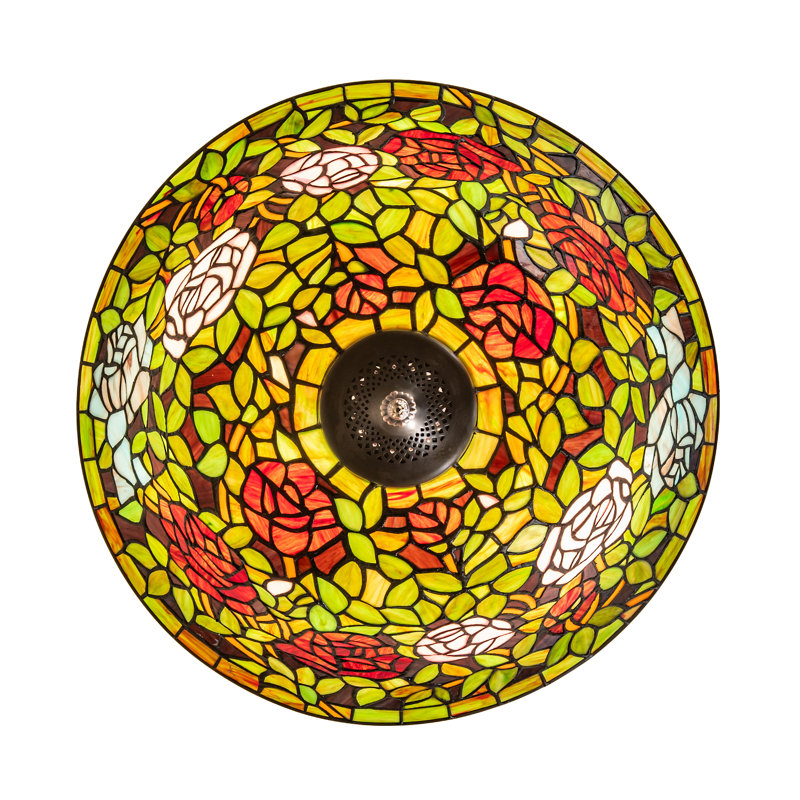 16" Wide Tiffany Rosebush Pendant