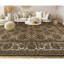 Tapis doré et ivoire de haute qualité noué à la main