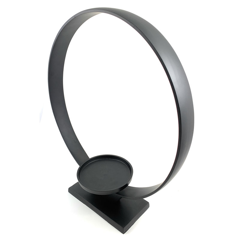 14.5'' H Metal Tabletop Dish, Charcoal