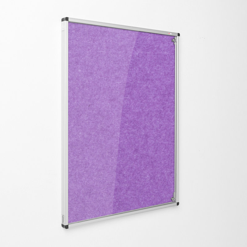 Wall Mounted Bulletin Board, 120cm H x 90cm W, Purple