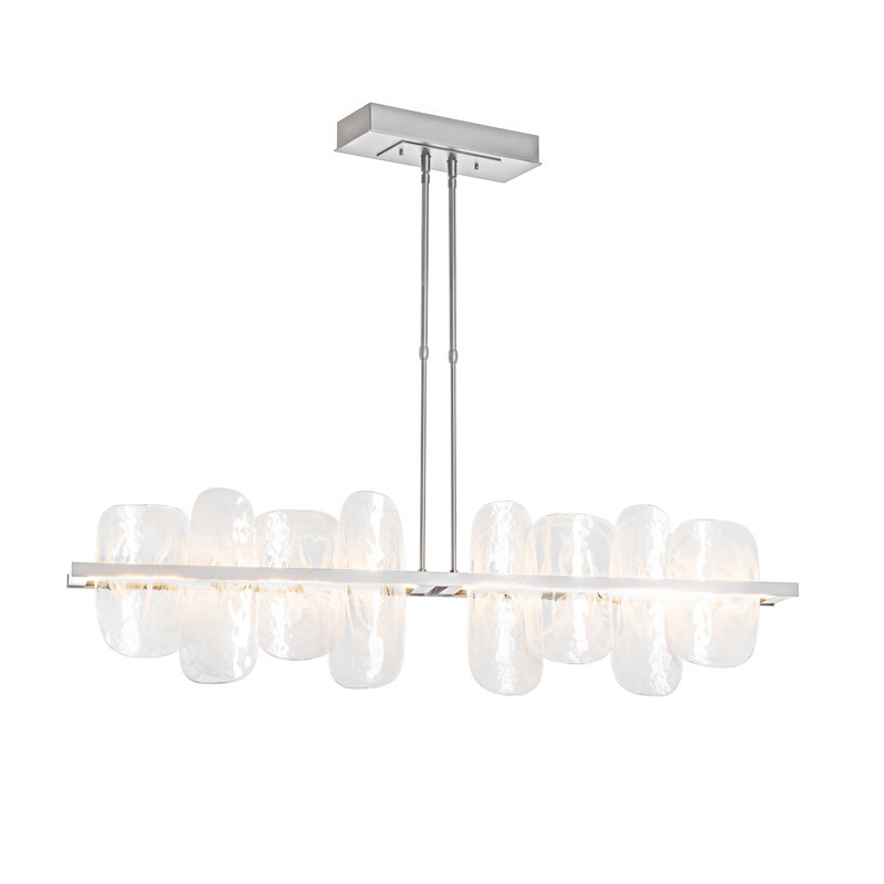 Vitre 1 - Light Kitchen Island Linear LED Pendant, Vintage Platinum