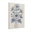 Plantes et fleurs, motif floral de feuilles de tiges botaniques bleues-1243056276