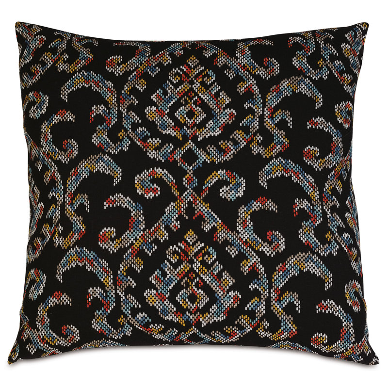 Coussin décoratif Freya Ikat, Carré 22 po