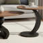 Ensemble de tables basses industrielles noires (ensemble de 2) au design circulaire emboîtable, parfait pour votre salon