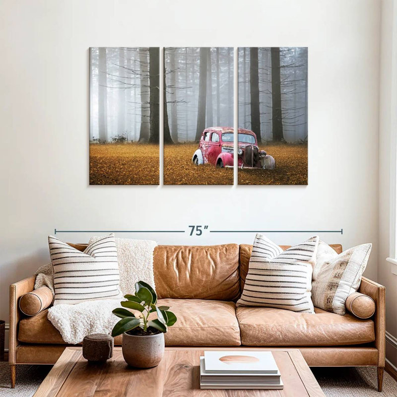 Mehar Abandoned Nova Scotia Woods Car, 36" H x 57" W