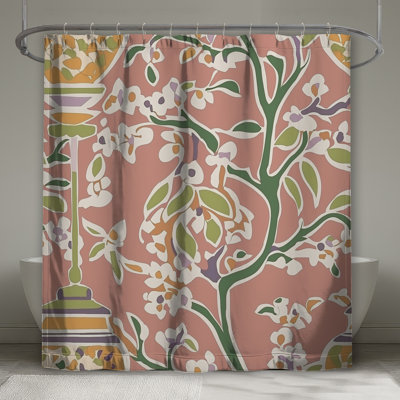Floral Shower Curtain   Pattern Bathroom Decor Art Deco