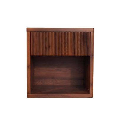 Chatgpt Said:  Modern Grey Alder Nightstand With Drawer, Fluted Bedside Table With Large Storage, Mid-century Wide End Table For Bedroom, Living Room, by George Oliver