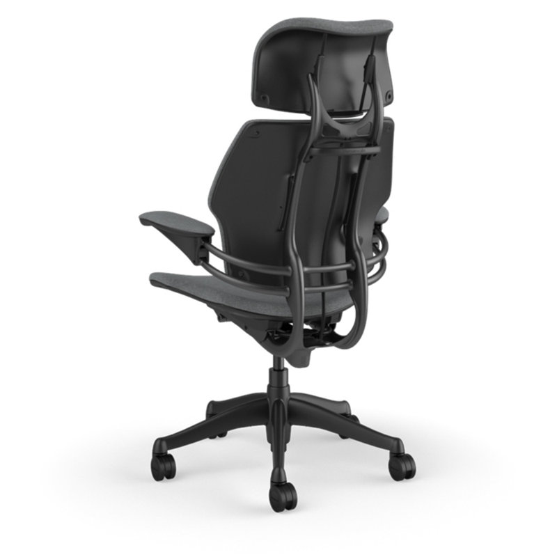 Freedom Headrest Ergonomic Task Chair - Guest, Gray - 12
