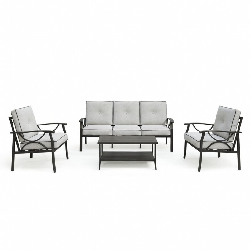 4-Piece Metal Patio Furniture Set