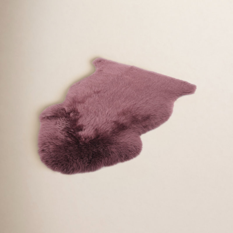 Elleny Sheepskin Berry Red Rug