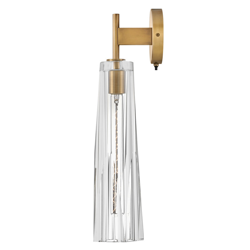 Cosette 1 - Light Dimmable Armed Sconce, Clear Crystal