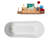 67" Streamline Soaking Glossy White Freestanding Tub and Tray With Internal Drain-101413022