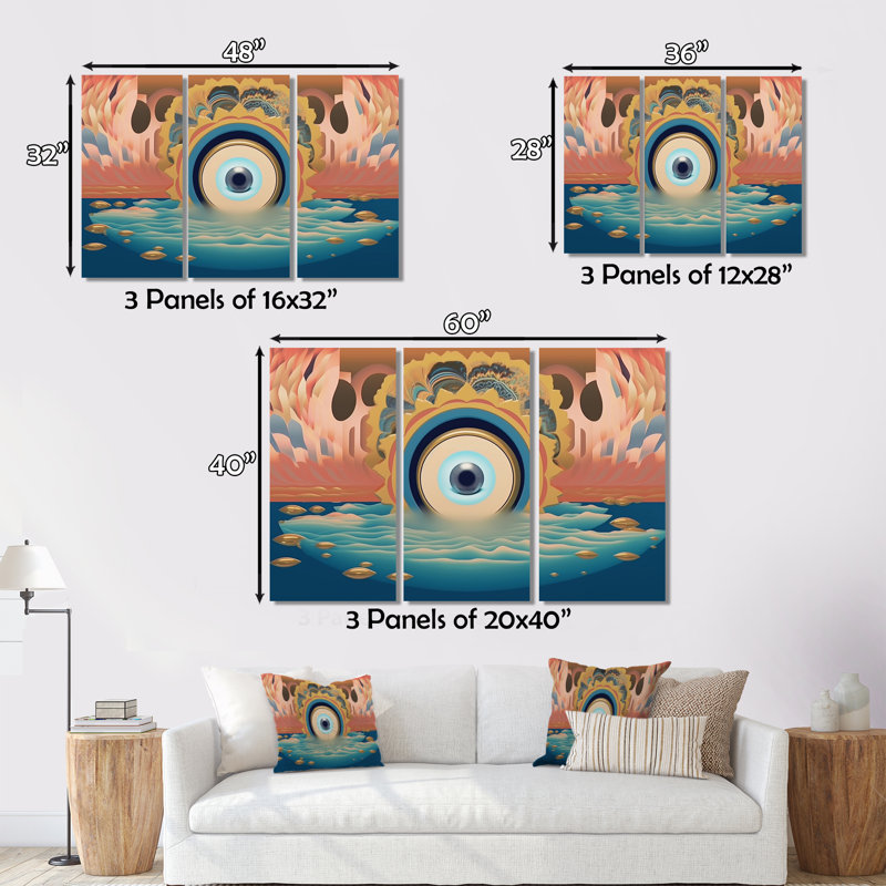 Art mural abstrait sur toile, Bodhi, géométrie de décor spirituel, H 28 po x l 36 po x P 1 po