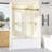 50-55" W X 60" H Frameless Double Sliding Tub Door with 3/8" (10mm) Clear Tempered Glass, Shatter-Resistant Film & Installation Hole Locator-114773322