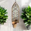 Bronze Rustic Garden Wall Mirror with Planter Pot – Rustic Decorative Metal Accent for Indoor & Outdoor