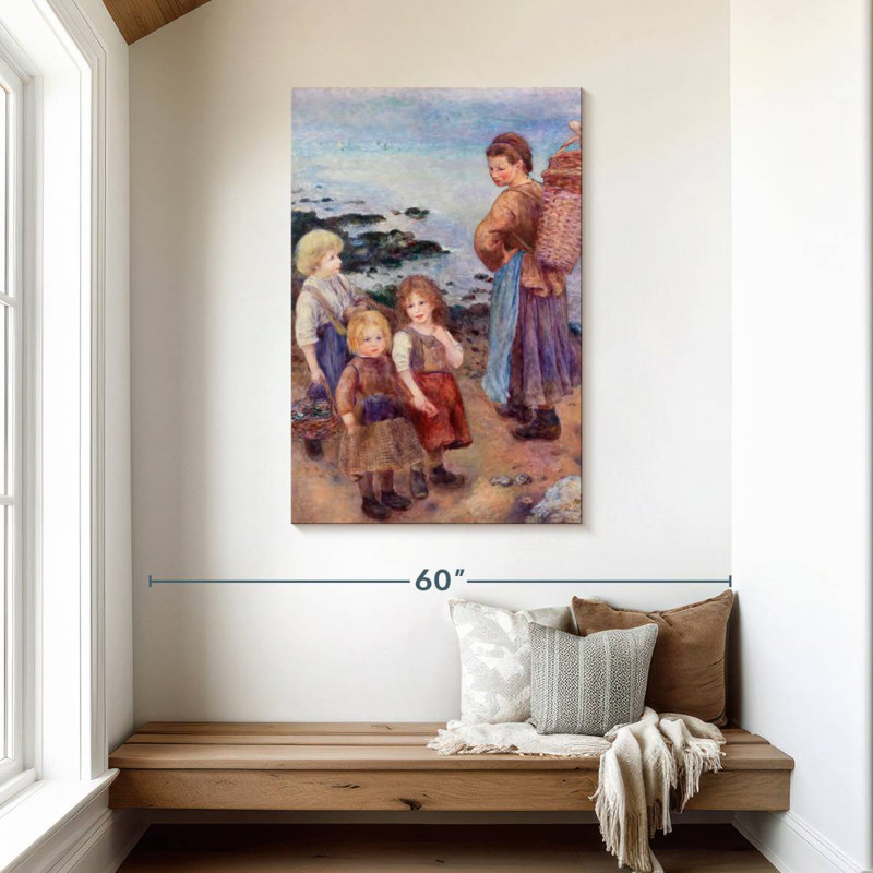 Alcaraz Mussel-Fishers At Berneval, 45" H x 30" W