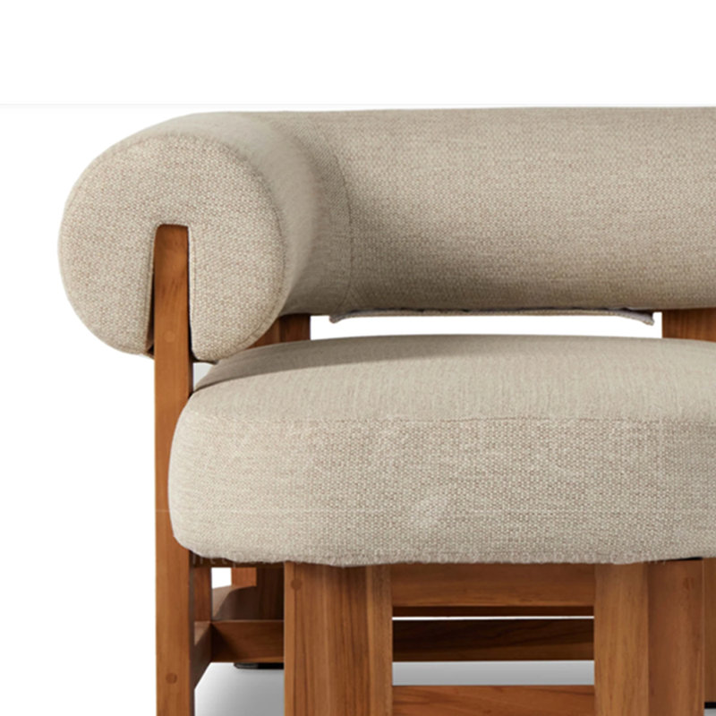 Chaise en bouleau naturel et confortable, Orienté à gauche (vu de face)