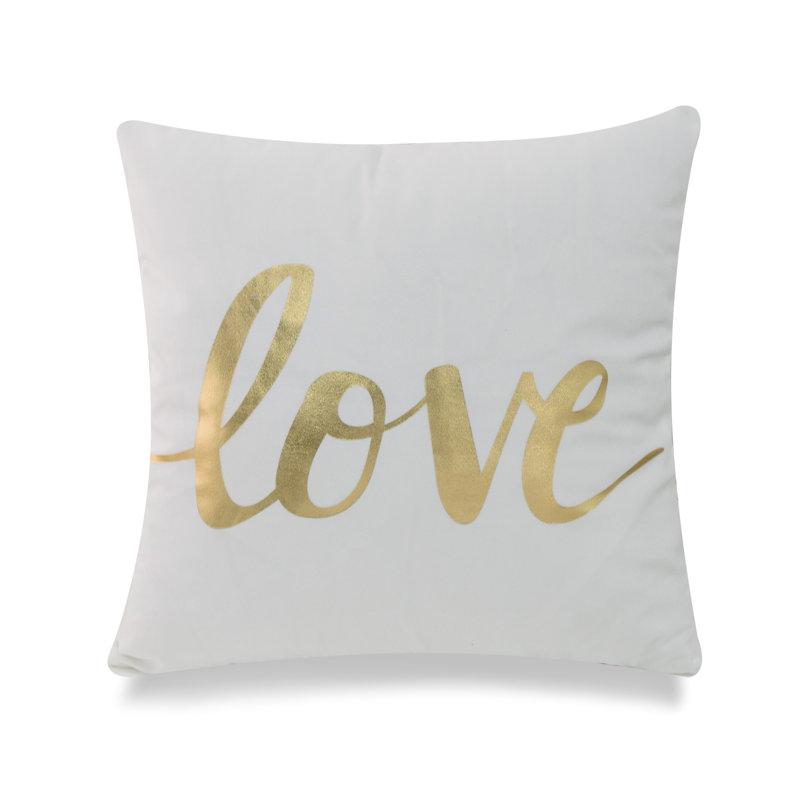 Housse de coussin Love, Or