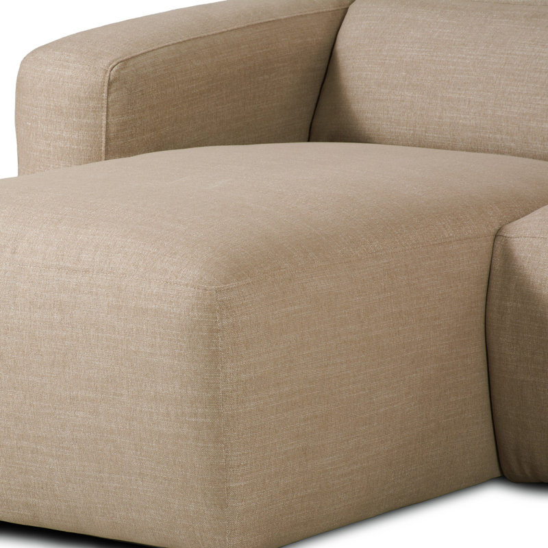 Radley Chaise Sectional, Left Hand Facing, Crypton Nomad Taupe Polyester Blend