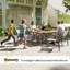 Garden Table for 6 150 cm Rectangular Natural
