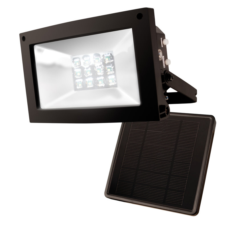 Matte Black Solar Powered Integrated LED Flood Light