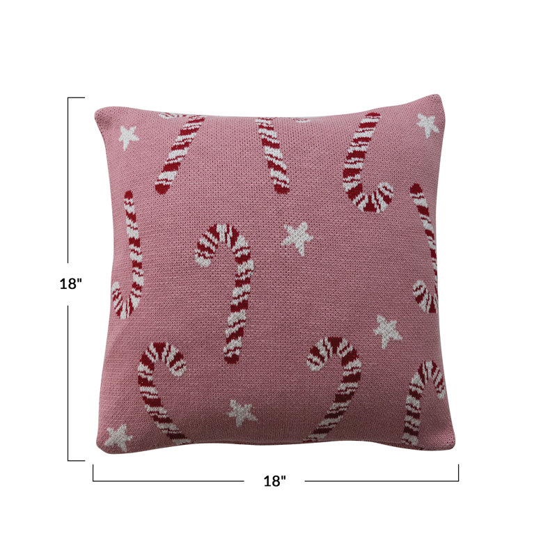 Coussin en coton Candy Cane