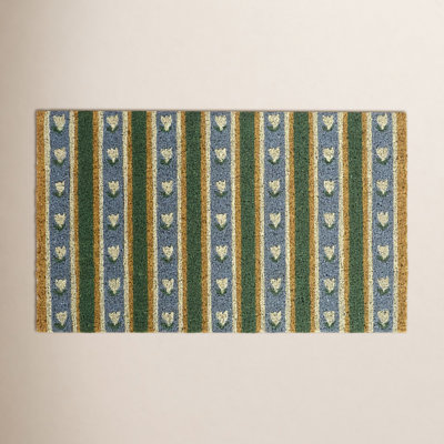 Lucie Floral Stripe Non-Slip Doormat
