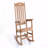 Outdoor Patio Rocking Chair, Teak Color, Made Of Sturdy HIPS Material, Equipped With 304 Stainless Steel Accessories-435732618