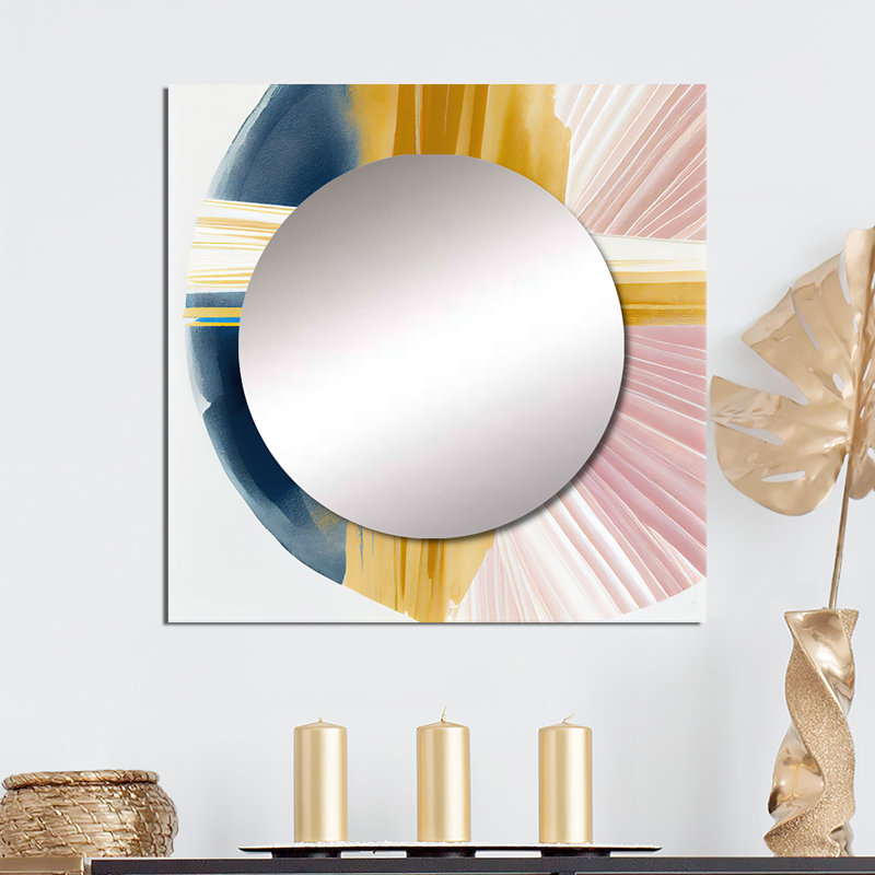 Perkash - Miroir mural de salon moderne, 36 po x 36 po
