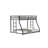 Adam Sturdy Twin Over Full Bunk Bed Metal Black For Kids And Adult, Low Profile Twin Over Full Bunk Bed With Ladder And Guardrails, Easy Climbing, Beds For Bedroom-76964647