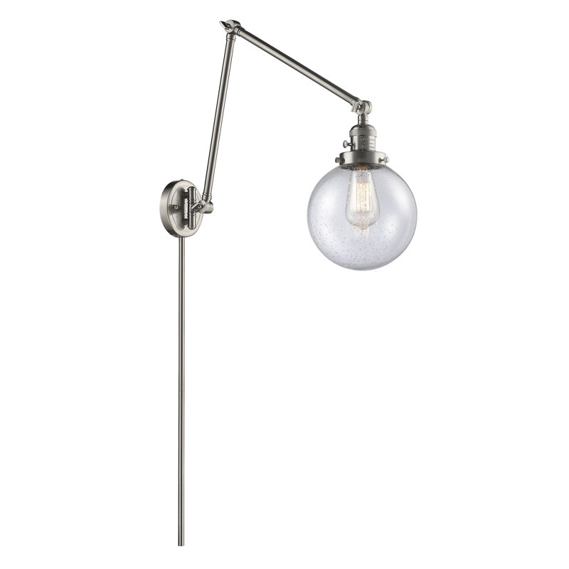 Chippewa Steel Swing Arm Sconce, Seedy, Brushed Satin Nickel, LED
