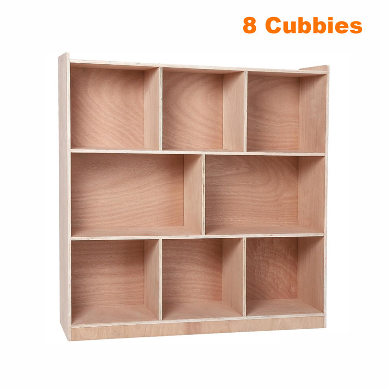 Unglazed Exterior 8-Section Bookcase Classroom Storage Locker