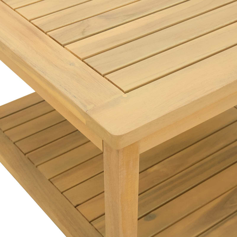  Table d'appoint naturelle 19,69 po x 13,78 po x 17,72 po, 17.72" H x 19.69" W x 13.78" D, Light Acacia