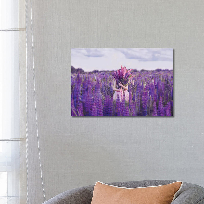 "Lupin Field" par Hobopeeba-impression, H 18 po x l 26 po x P 1,5 po, Toile tendue, Pas de tapis