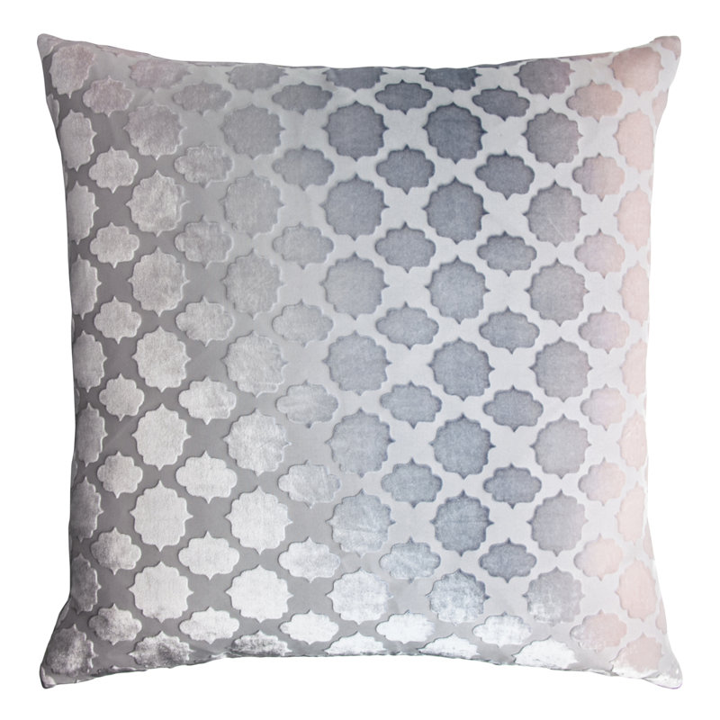 Square Velvet Pillow Cover & Insert, 22" x 22", Moonstone