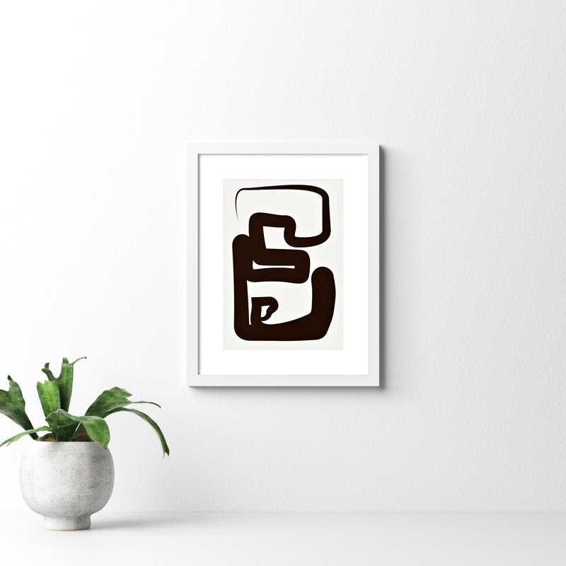 Oneliners-1 by Design Fabrikken, 14.12" H x 11.12" W x 0.88" D, Black Framed Paper