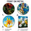 Blue Sky Wildflowers In Meadow I - Botanicals, décoration murale en métal, impression moderne sur métal-1173484063