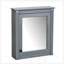 Armoire de rangement murale avec miroir, tablette réglable et charnières à fermeture en douceur pour économiser de l'espace-129576881