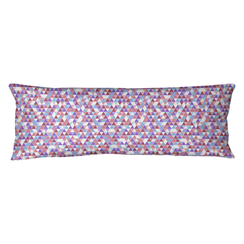 Coussin Triangle, Mauve, Bourre en polyester, Microfibre