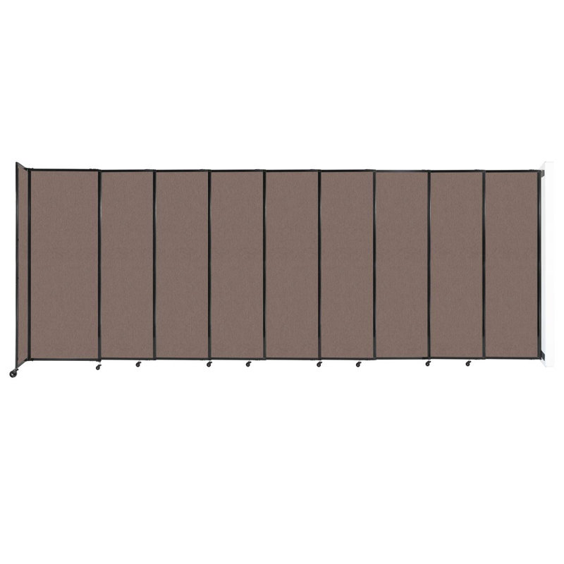 Cloison coulissante 5 pi, Brun rustique, 82" H  x 86" W x 33" D